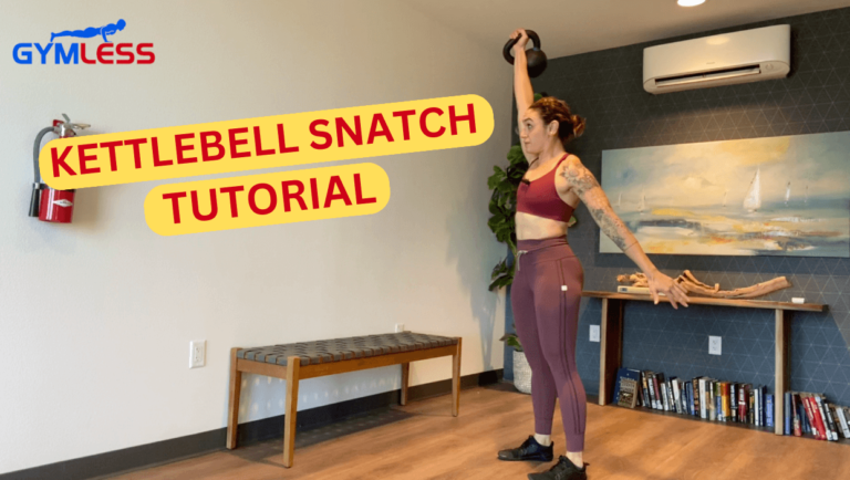 A thumbnail of a woman performing a kettlebell snatch exercise in her living room.