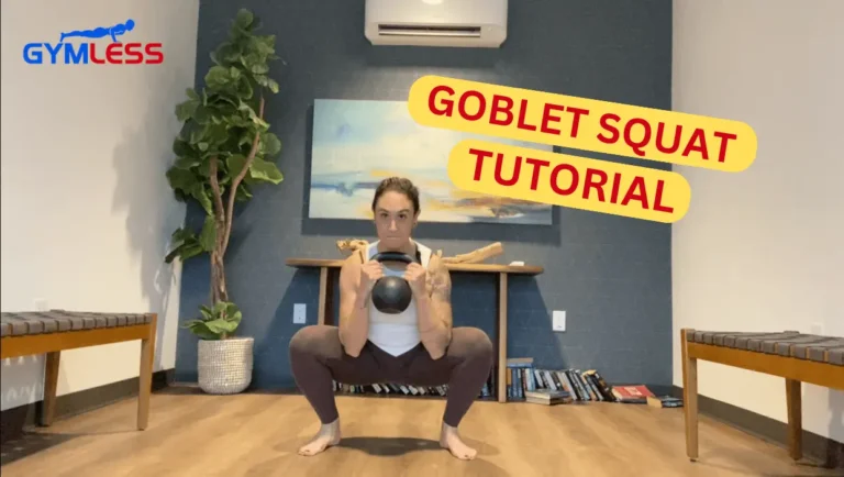 Helya Glen demonstrating how to perform a goblet squat.